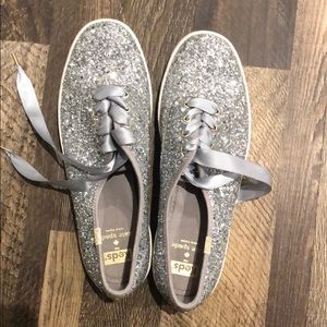 Keds for Kate Spade glitter sneakers, size 9.5